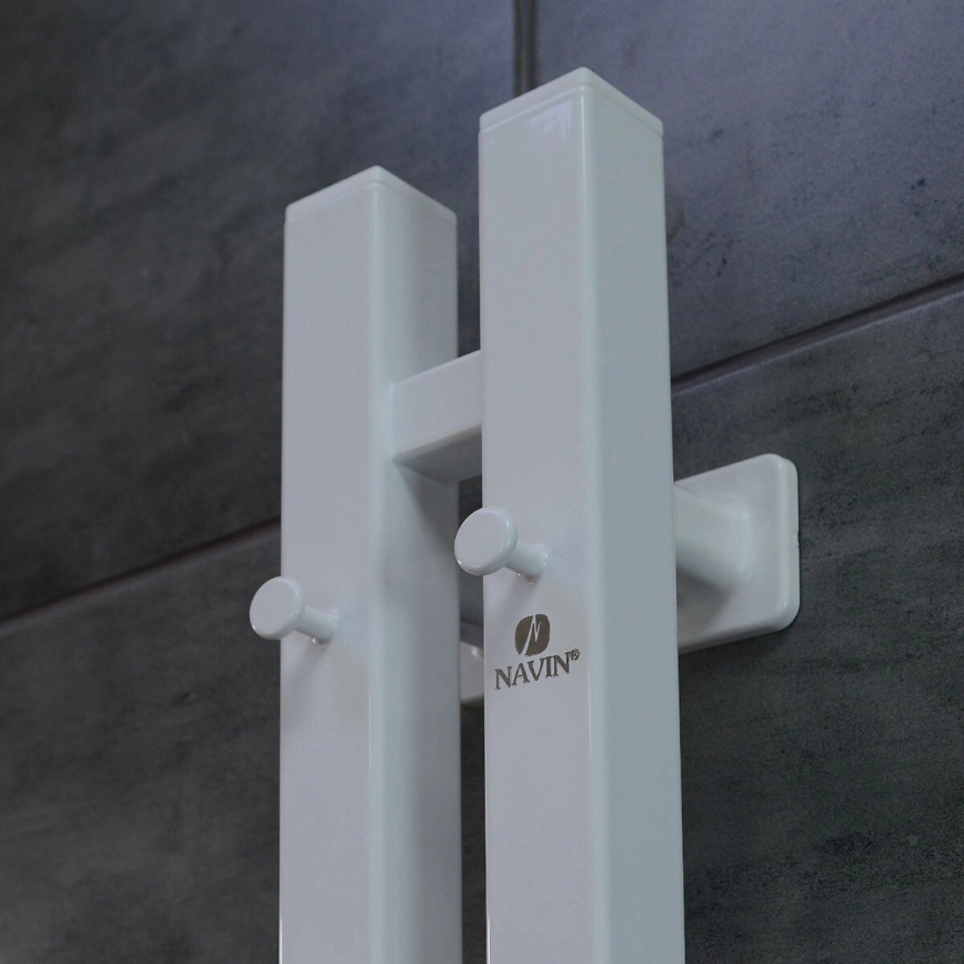 Електрична рушникосушка з терморегулятором SILOUETTE 187W/230V 120,6 см IP44 біла права квадратна