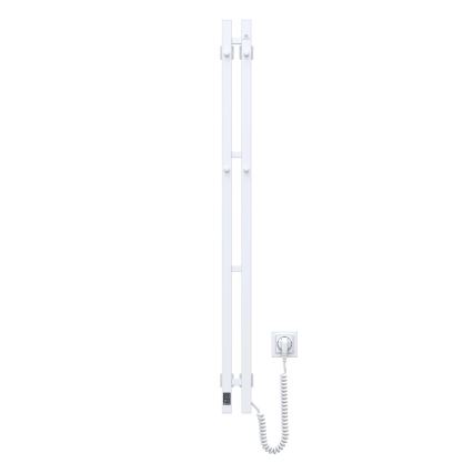 Електрична рушникосушка з терморегулятором SILOUETTE 187W/230V 120,6 см IP44 біла права квадратна