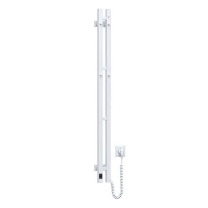 Електрична рушникосушка з терморегулятором SILOUETTE 187W/230V 120,6 см IP44 біла права квадратна