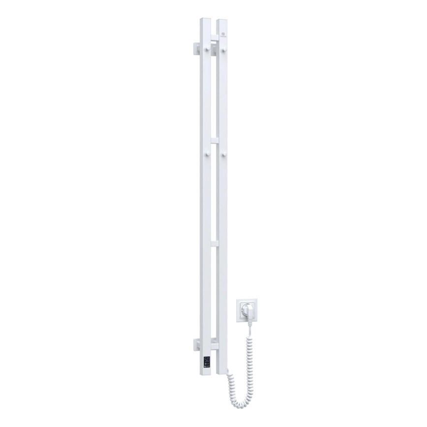 Електрична рушникосушка з терморегулятором SILOUETTE 187W/230V 120,6 см IP44 біла права квадратна