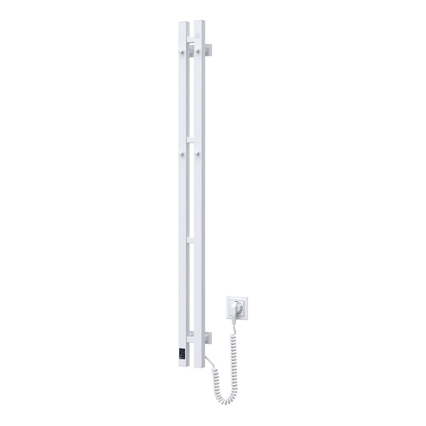 Електрична рушникосушка з терморегулятором SILOUETTE 187W/230V 120,6 см IP44 біла права квадратна
