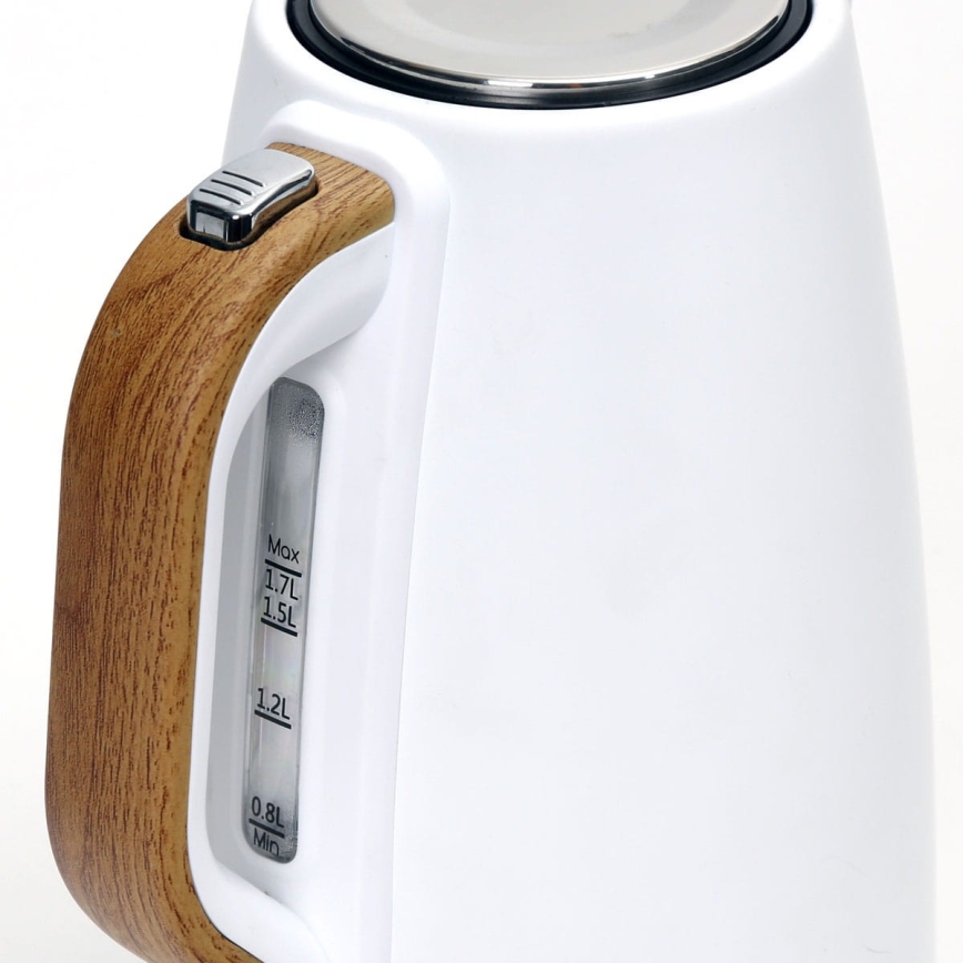 Електрочайник 1,7 л 2400W/230V нержавіюча сталь/білий