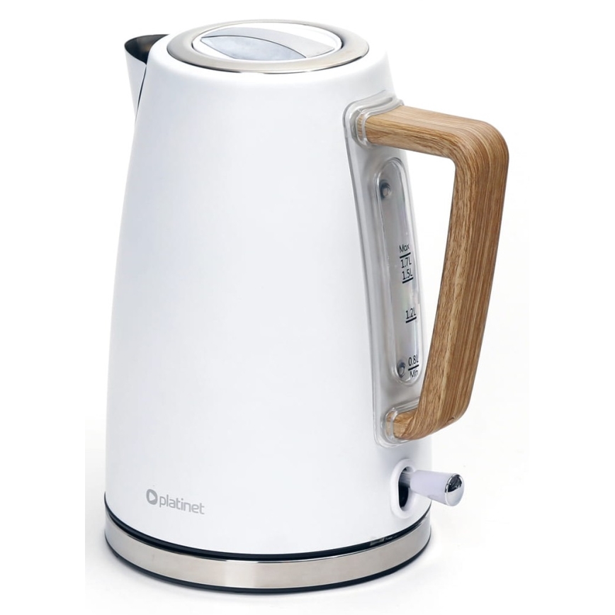 Електрочайник 1,7 л 2400W/230V нержавіюча сталь/білий