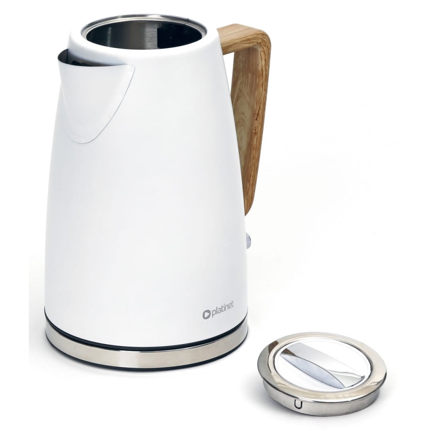 Електрочайник 1,7 л 2400W/230V нержавіюча сталь/білий