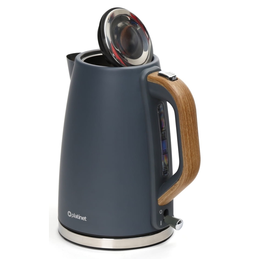 Електрочайник 1,7 л 2400W/230V нержавіюча сталь/сірий