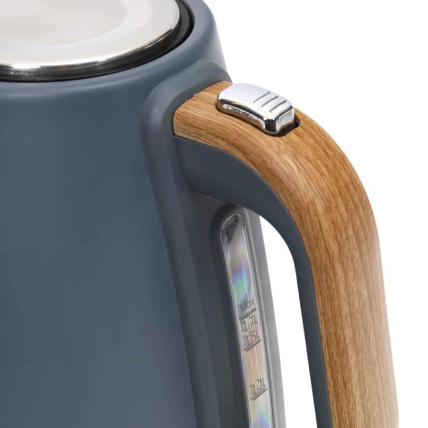 Електрочайник 1,7 л 2400W/230V нержавіюча сталь/сірий