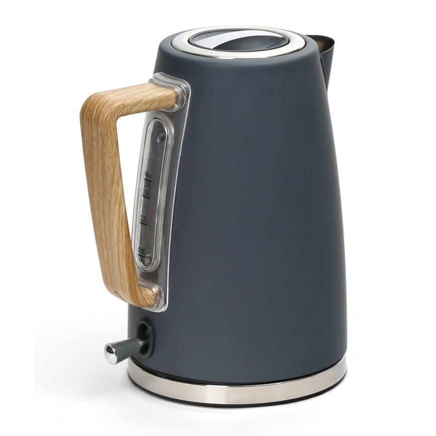 Електрочайник 1,7 л 2400W/230V нержавіюча сталь/сірий