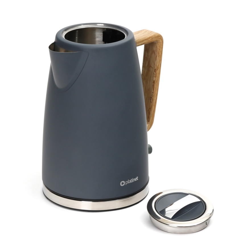 Електрочайник 1,7 л 2400W/230V нержавіюча сталь/сірий