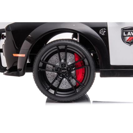 Электромобиль Dodge Challenger Полиция 50 Вт/4500 мАч черный/белый