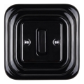 Elhard - керамічний ретро-вимикач для сходів з рамкою № 6, чорний