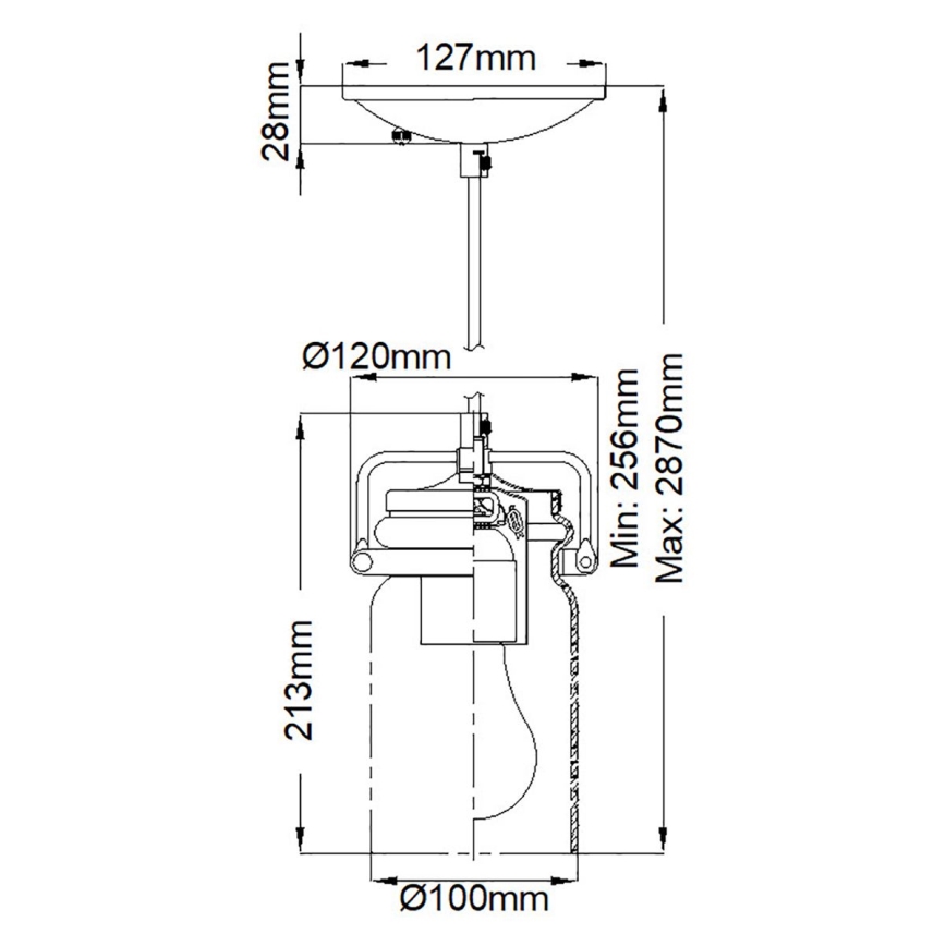 Elstead KL-BRINLEY-MP-OZ - Люстра на тросе BRINLEY 1xE27/60W/230V антрацит