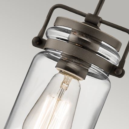 Elstead KL-BRINLEY-MP-OZ - Підвісна люстра BRINLEY 1xE27/60W/230V антрацит