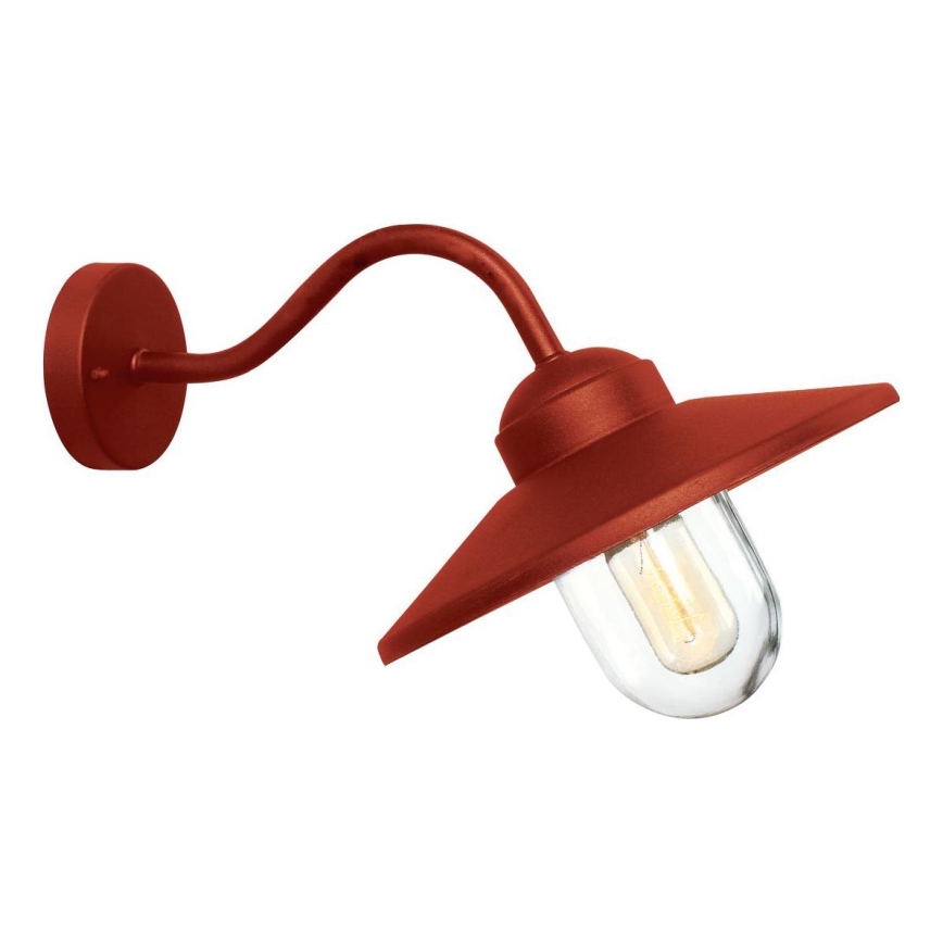 Elstead - Зовнішній настінний світильник KLAMPENBORG 1xE27/60W/230V IP44 червоний