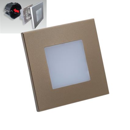 Emithor 48334 - Вбудований LED світильник STEP LIGHT LED/1W/230V золотий