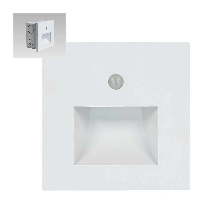 Emithor 70414 - Світлодіодний світильник для сходів з датчиком SUNNY LED/1W/230V 4000K білий