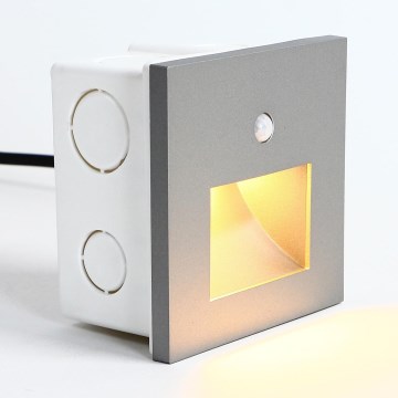 Emithor 70416 - Світлодіодний світильник для сходів з датчиком SUNNY LED/1W/230V 4000K сірий