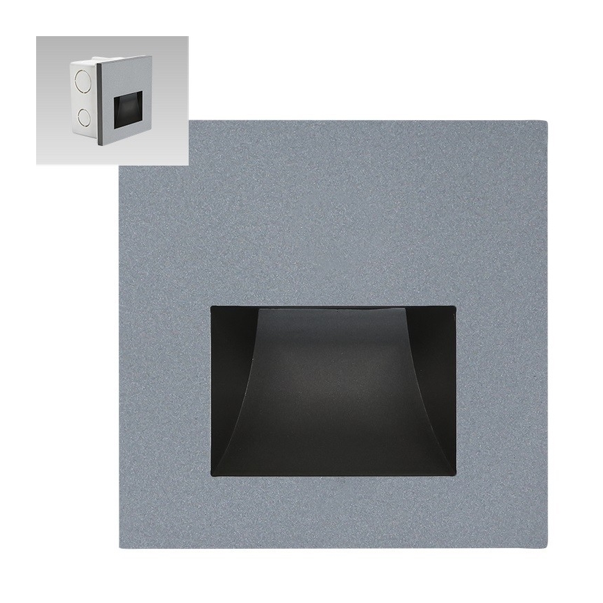 Emithor 70417 - Світлодіодний світильник для сходів SUNNY LED/1W/230V 4000K сірий
