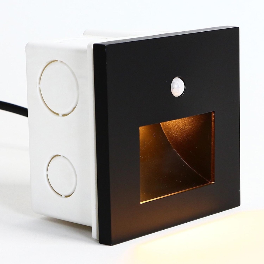 Emithor 70418 - світильник для сходів з LED-датчиком SUNNY LED/1W/230V 4000K чорний