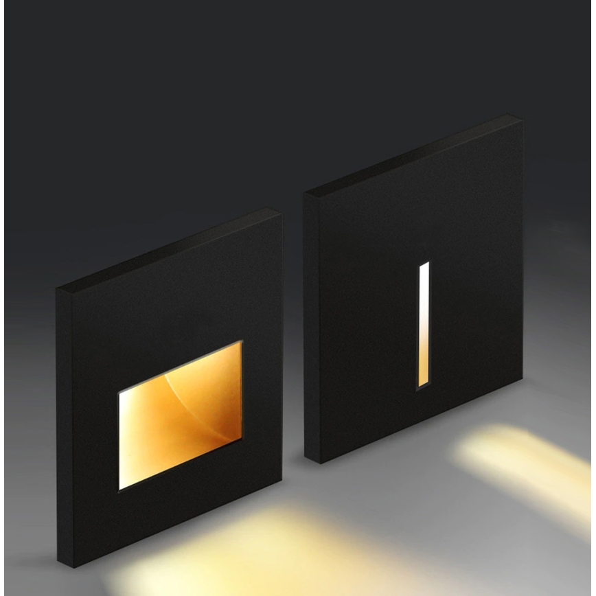 Emithor 70419 - Світлодіодний світильник для сходів SUNNY LED/1W/230V 4000K чорний