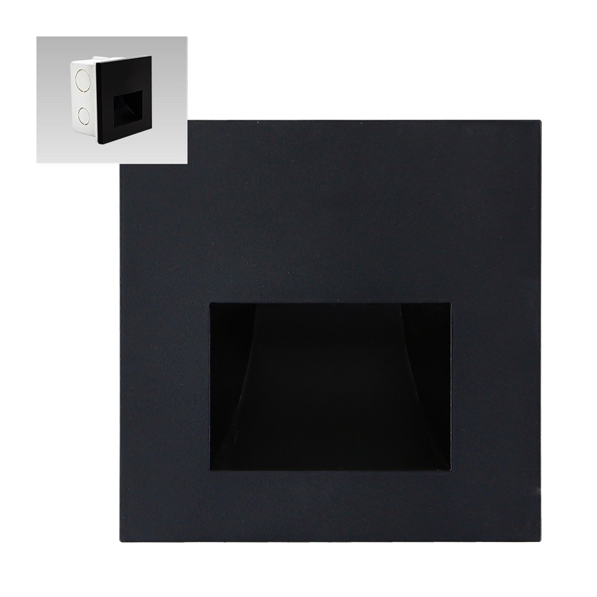 Emithor 70419 - Світлодіодний світильник для сходів SUNNY LED/1W/230V 4000K чорний