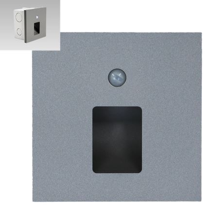 Emithor 70422 - Светодиодный лестничный светильник с датчиком VIX LED/1W/230V 4000K серый