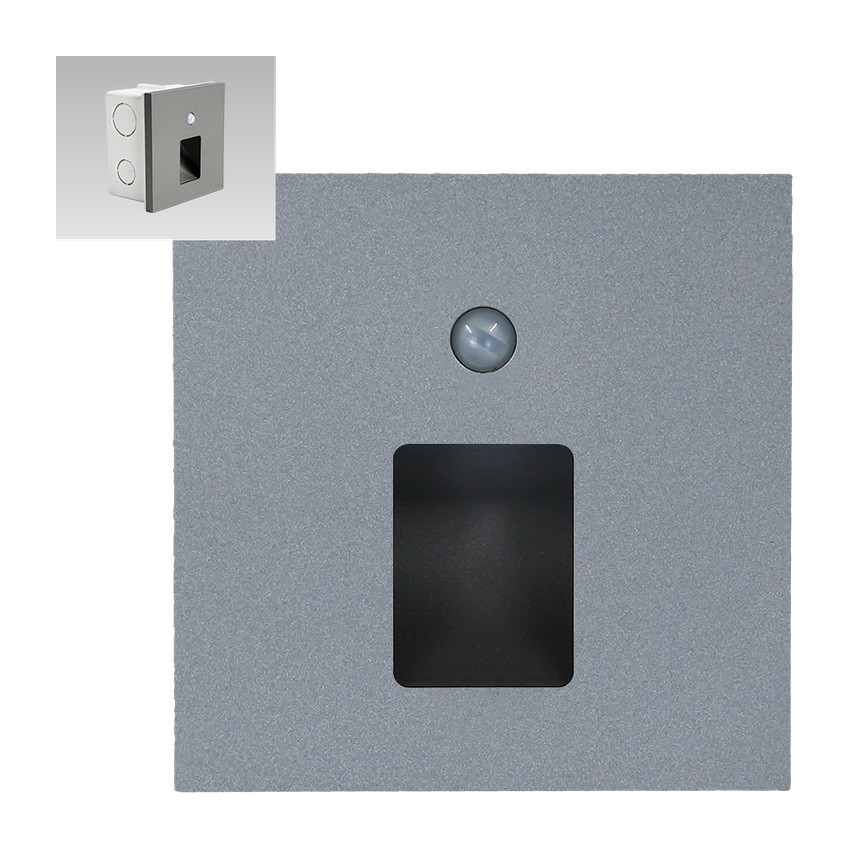 Emithor 70422 - Світлодіодний світильник для сходів з датчиком VIX LED/1W/230V 4000K сірий