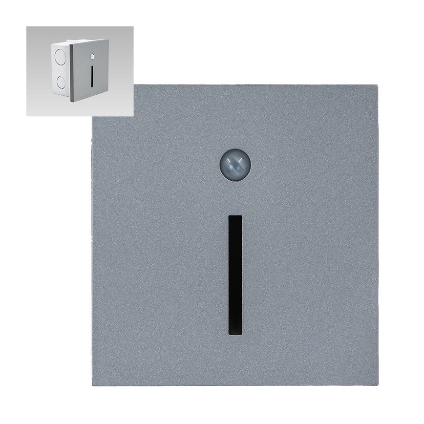 Emithor 70428 - Світильник для сходів з LED та сенсором LINE LED/1W/230V 4000K сірий