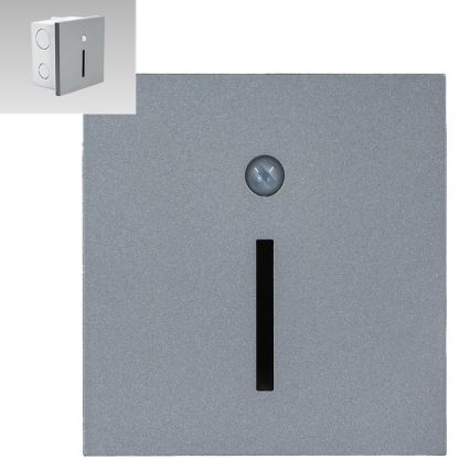 Emithor 70428 - Светодиодный лестничный светильник с датчиком LINE LED/1W/230V 4000K серый