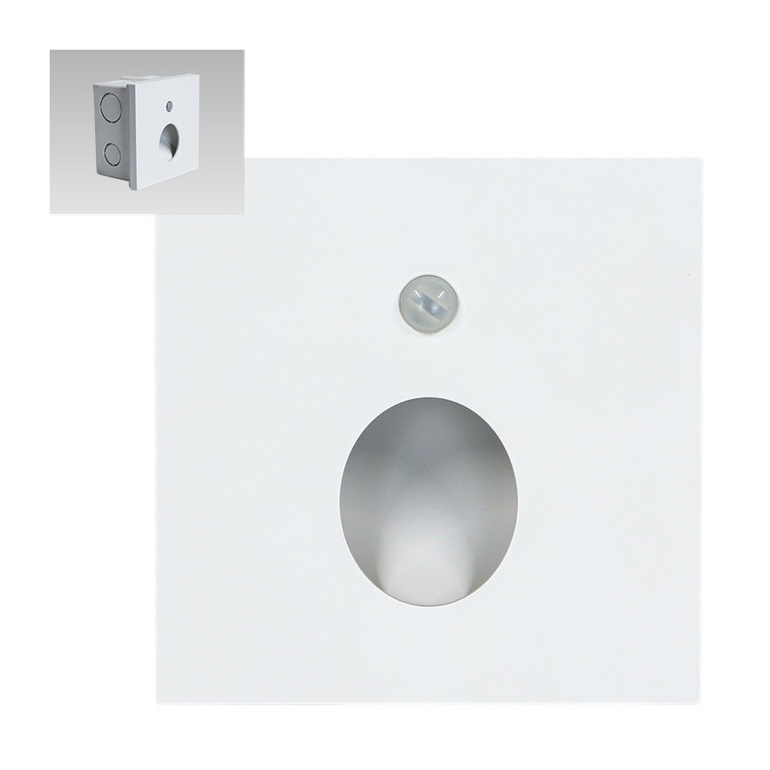Emithor 70432 - Світлодіодний світильник для сходів з датчиком OLIVE LED/1W/230V 4000K білий