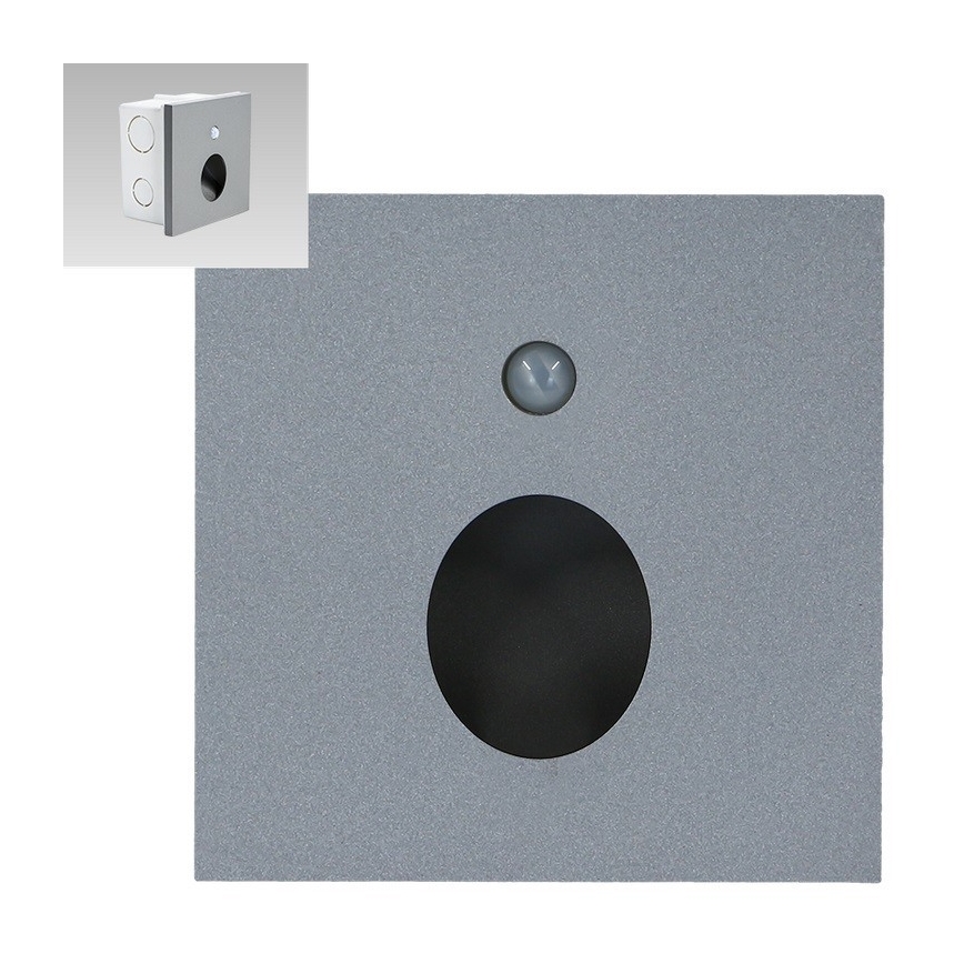 Emithor 70434 - Светильник для лестницы с датчиком OLIVE LED/1W/230V 4000K серый