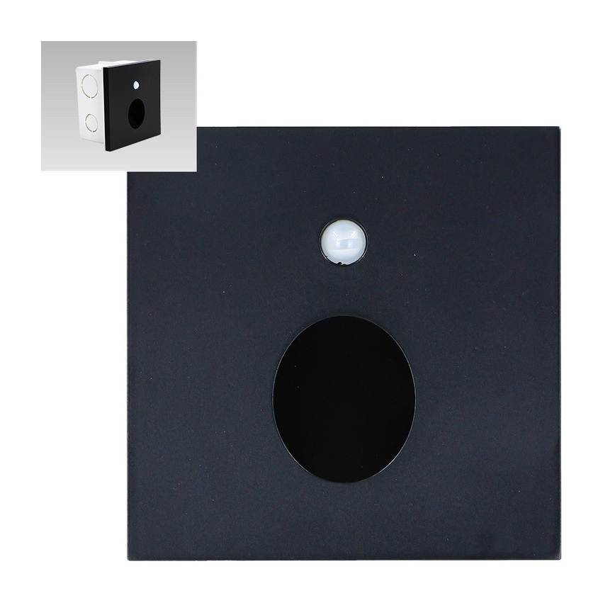 Emithor 70436 - Світильник для сходів LED з датчиком OLIVE LED/1W/230V 4000K чорний