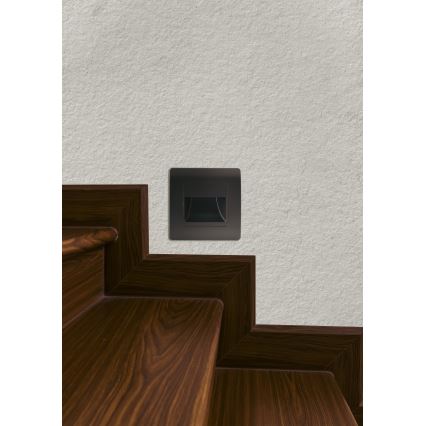 Emithor 70438 - Светильник для лестницы LED STEP LIGHT LED/1W/230V 4000K черный