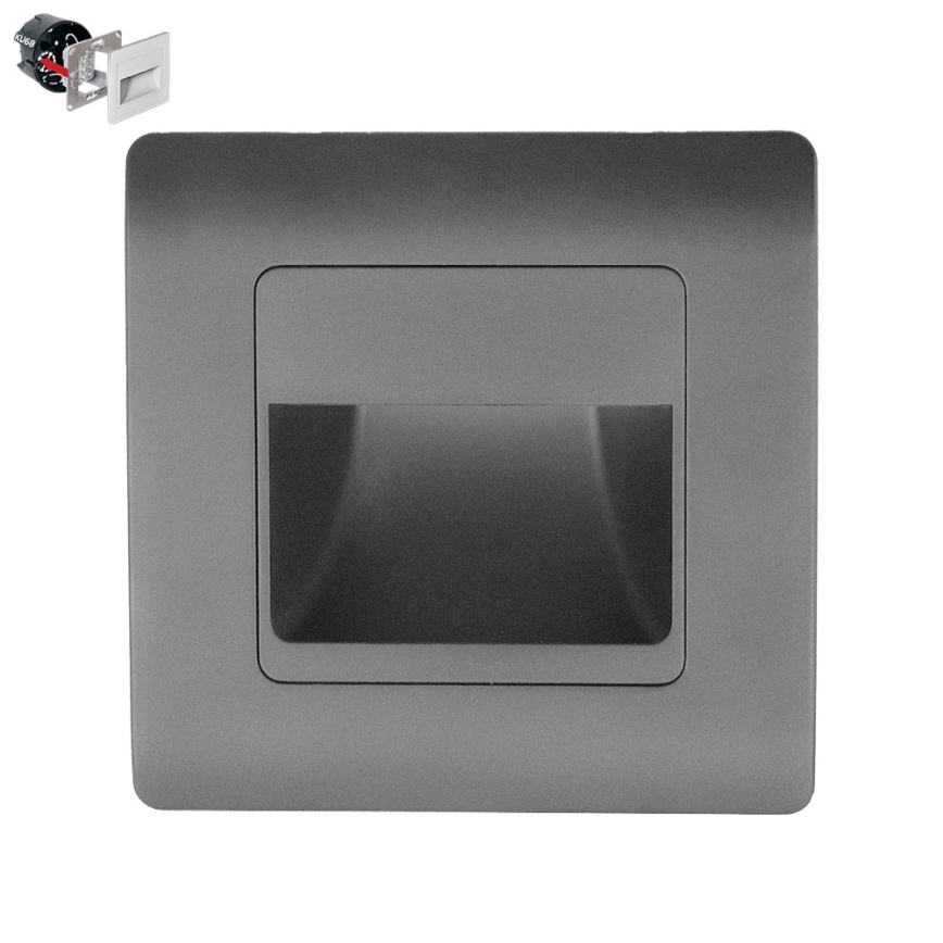Emithor 70439 - Світлодіодний світильник для сходів STEP LIGHT LED/1W/230V антрацит