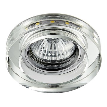Emithor 71104 - Світильник для натяжної стелі ELEGANT DOUBLE LIGHT GU10/50W + LED/3W СМУЖКА