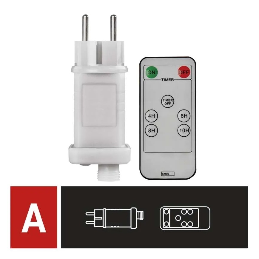 Блок питания для рождественских гирлянд 230V IP44 + дистанционное управление