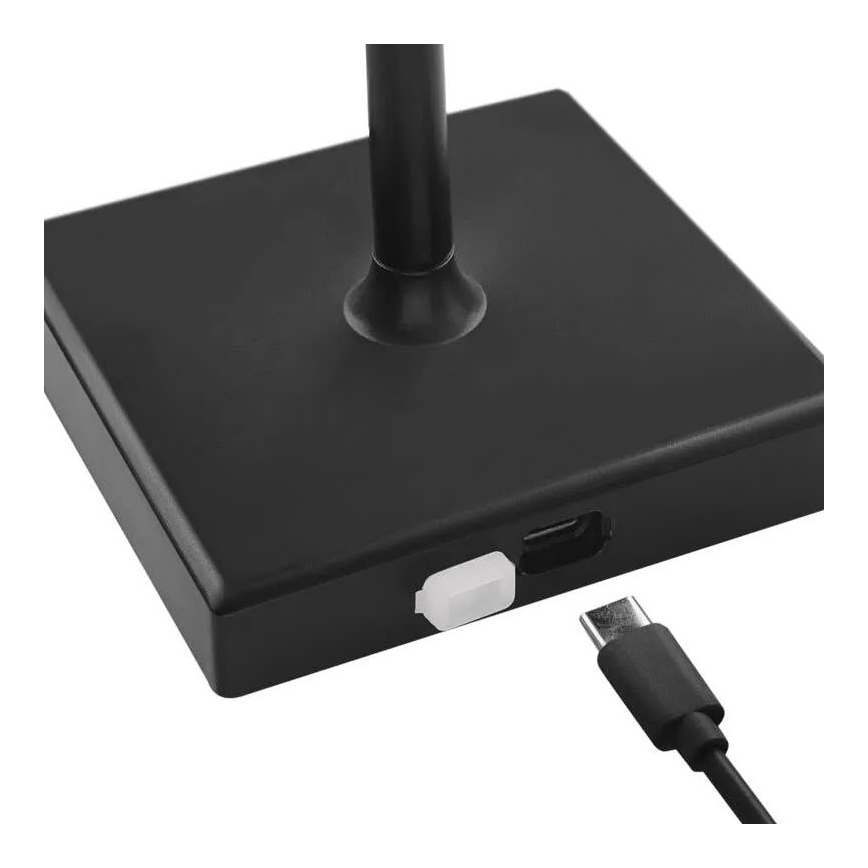 Акумуляторна LED лампа з регулюванням яскравості KATIE LED/4W/10V 1800mAh IP44 CRI 90 чорний