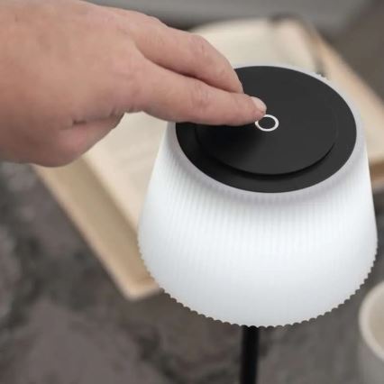 Акумуляторна LED лампа з регулюванням яскравості KATIE LED/4W/10V 1800mAh IP44 CRI 90 чорний