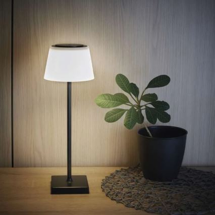 Светодиодная аккумуляторная лампа с регулированием яркости KATIE LED/4W/10V 1800mAh IP44 CRI 90 черный