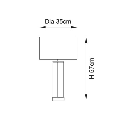 Endon 100440 - Диммируемая настольная лампа LESSINA 1xE27/10W/230V черная