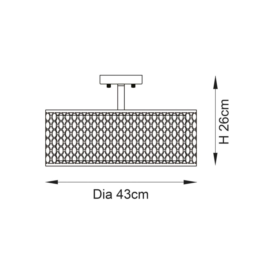Endon 101568 - Припотолочная люстра CORDERO 3xE27/10W/230V золотистый