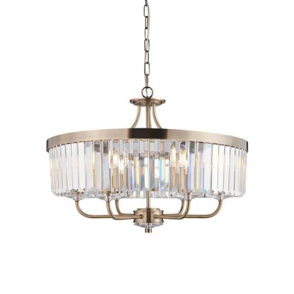 Endon 102505 - Елегантна люстра на ланцюгу 6xE14/6W/230V, діаметр 55 см, латунь