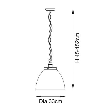 Endon 102926 - Люстра на ланцюгу HANSEN 1xE27/10W/230V латунь