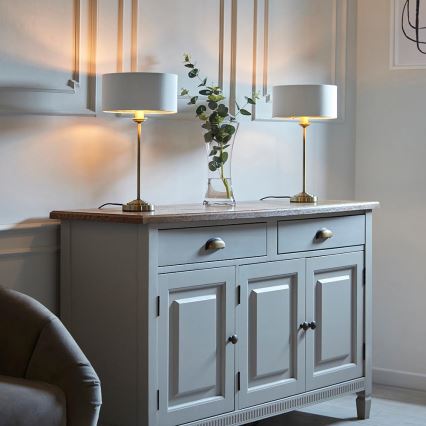 Endon 104054 - Настільна лампа HIGHCLERE 1xE14/7W/230V білий/латунний діаметр 25 cm