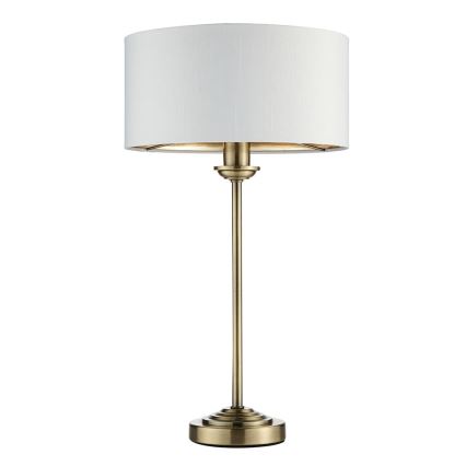 Endon 104054 - Настільна лампа HIGHCLERE 1xE14/7W/230V білий/латунний діаметр 25 cm