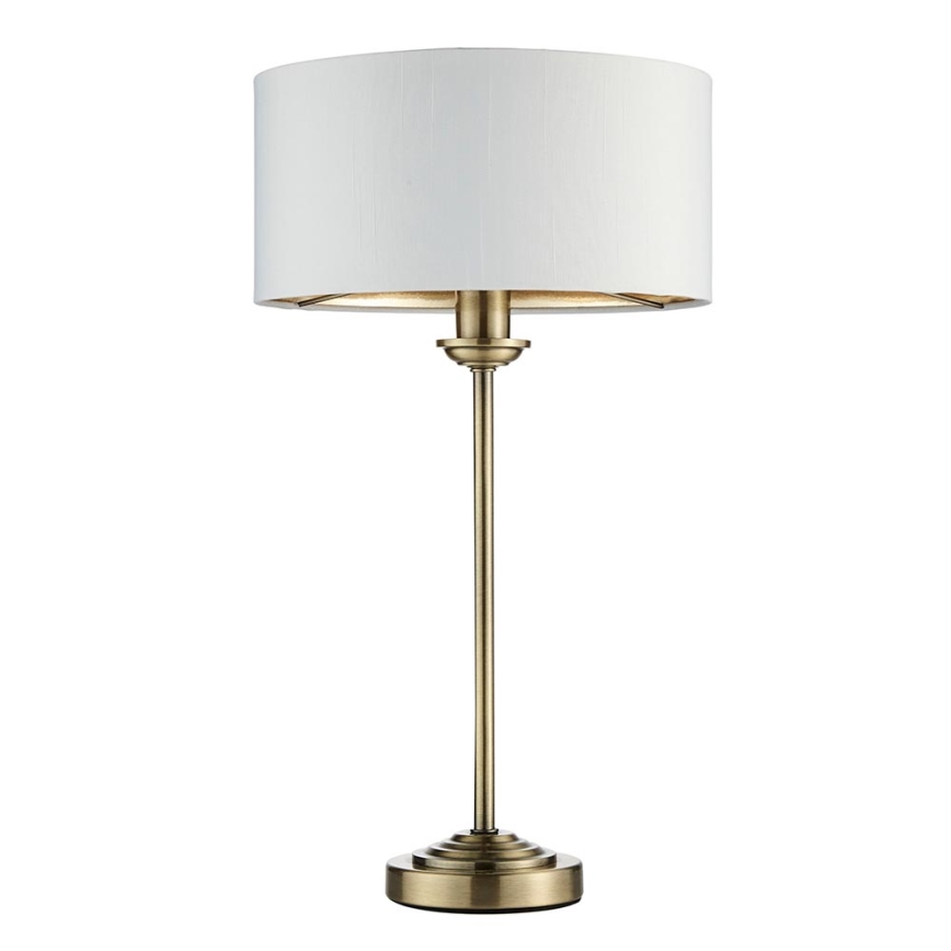 Endon 104054 - Настільна лампа HIGHCLERE 1xE14/7W/230V білий/латунний діаметр 25 cm