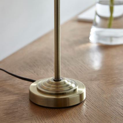 Endon 104054 - Настільна лампа HIGHCLERE 1xE14/7W/230V білий/латунний діаметр 25 cm