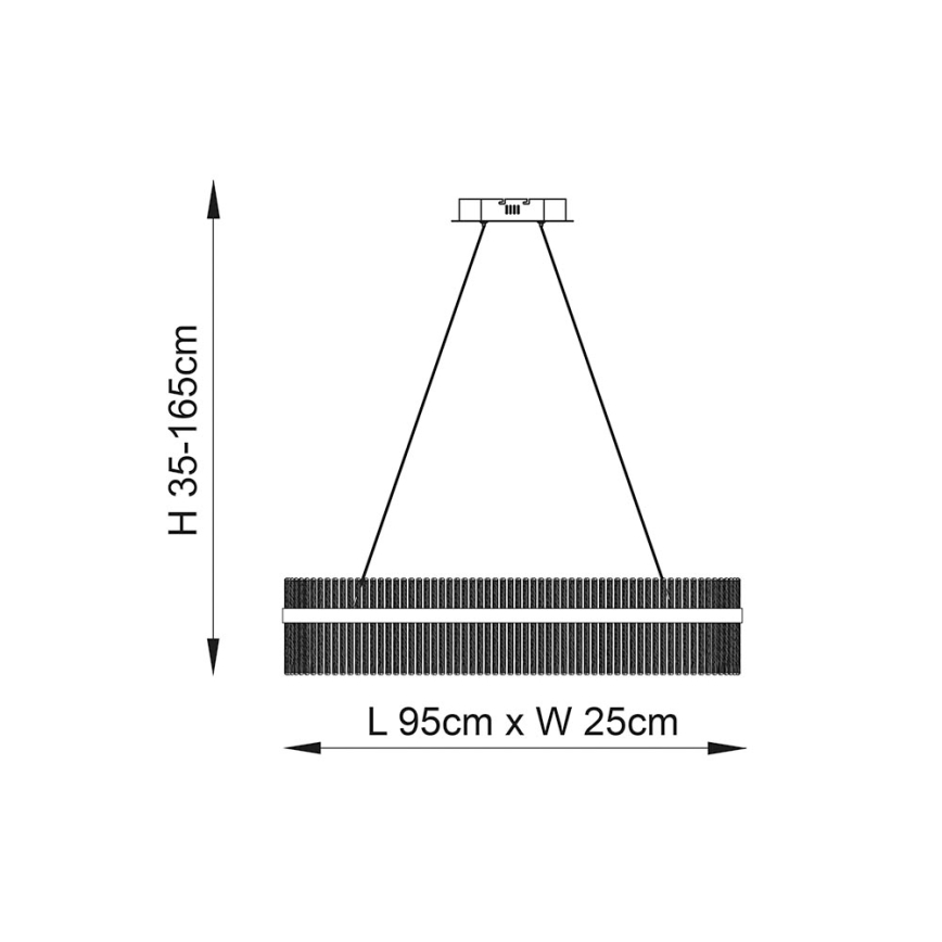 Endon 104082 - диммируемая подвесная люстра на тросе ADRIEL LED/47W/230V 3000K золотая/прозрачная