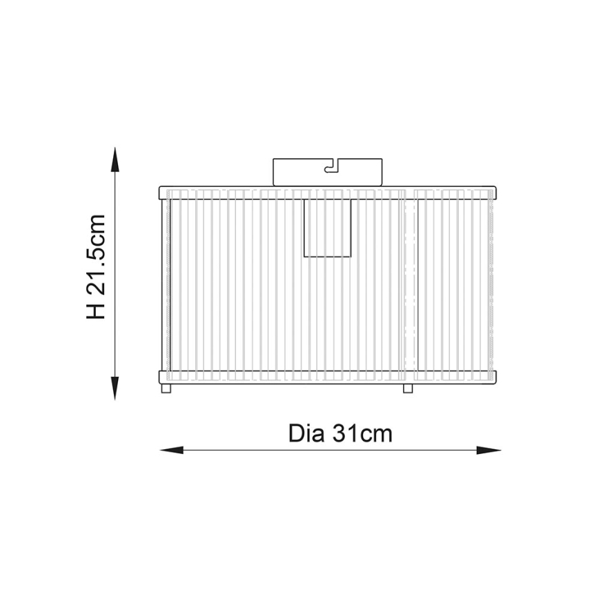 Endon 106265 - Стельовий світильник RIDGETON 1xE27/10W/230V латунь