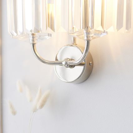 Endon 106448 - Настінний світильник CHESTERFIELD 2xE14/6W/230V глянцевий хром