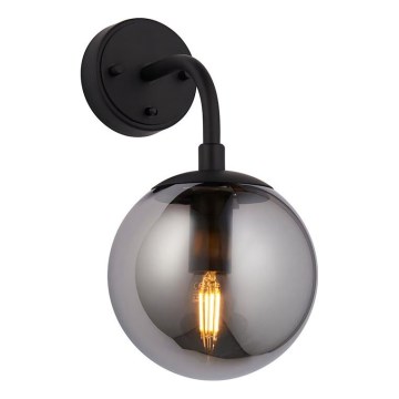 Endon 106664 - Настінний світильник ONTARIO 1xE14/7W/230V чорний/дим